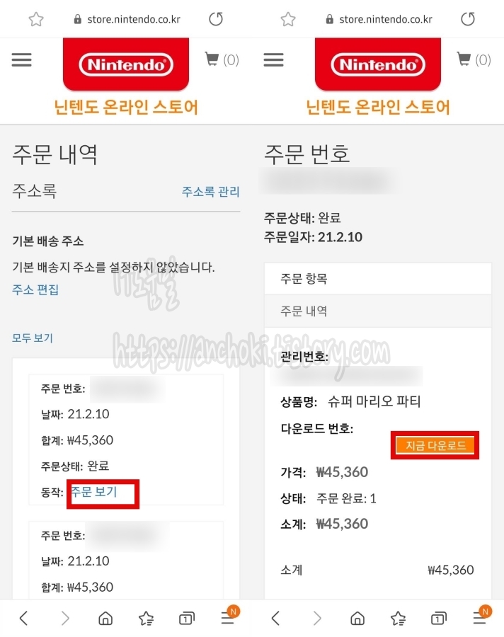 닌텐도 e숍 다운로드