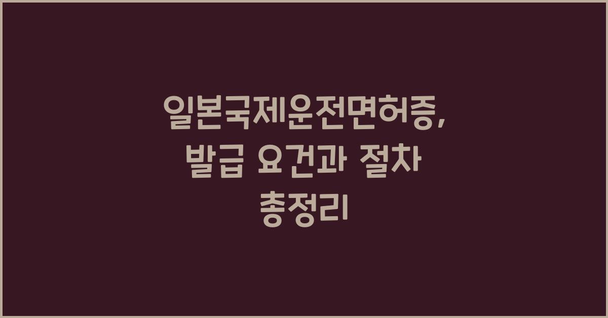 일본국제운전면허증