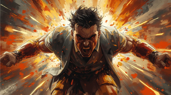 추진력과 리더십 속에서 터져 나오는 분노에 관한 그림