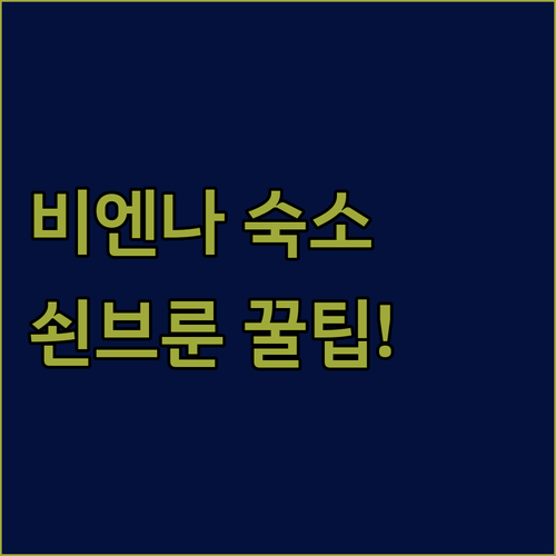 비엔나 숙소 추천 쇤브룬 궁전 근처 ..
