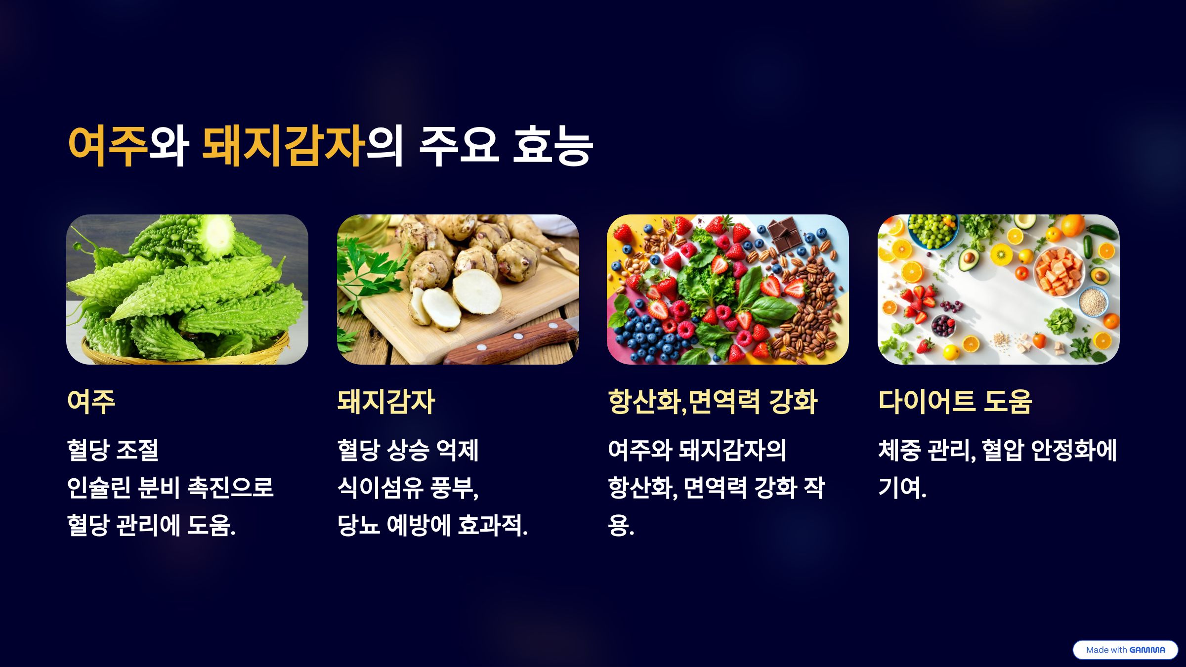 여주와 돼지감자의 효능