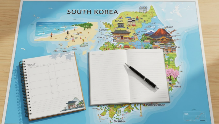 여행 지도 사진