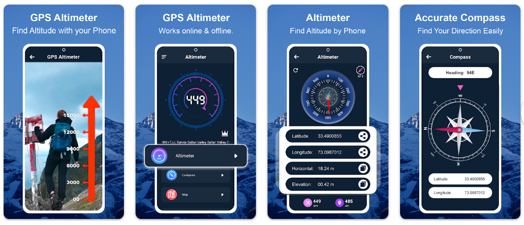 스마트 고도계 GPS 고도