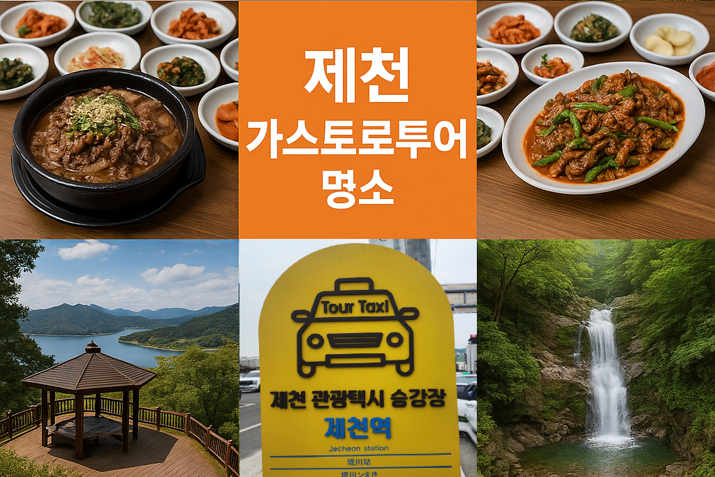 제천 인근 가스트로투어 명소 (관광택시, 숨은맛집, 자연)