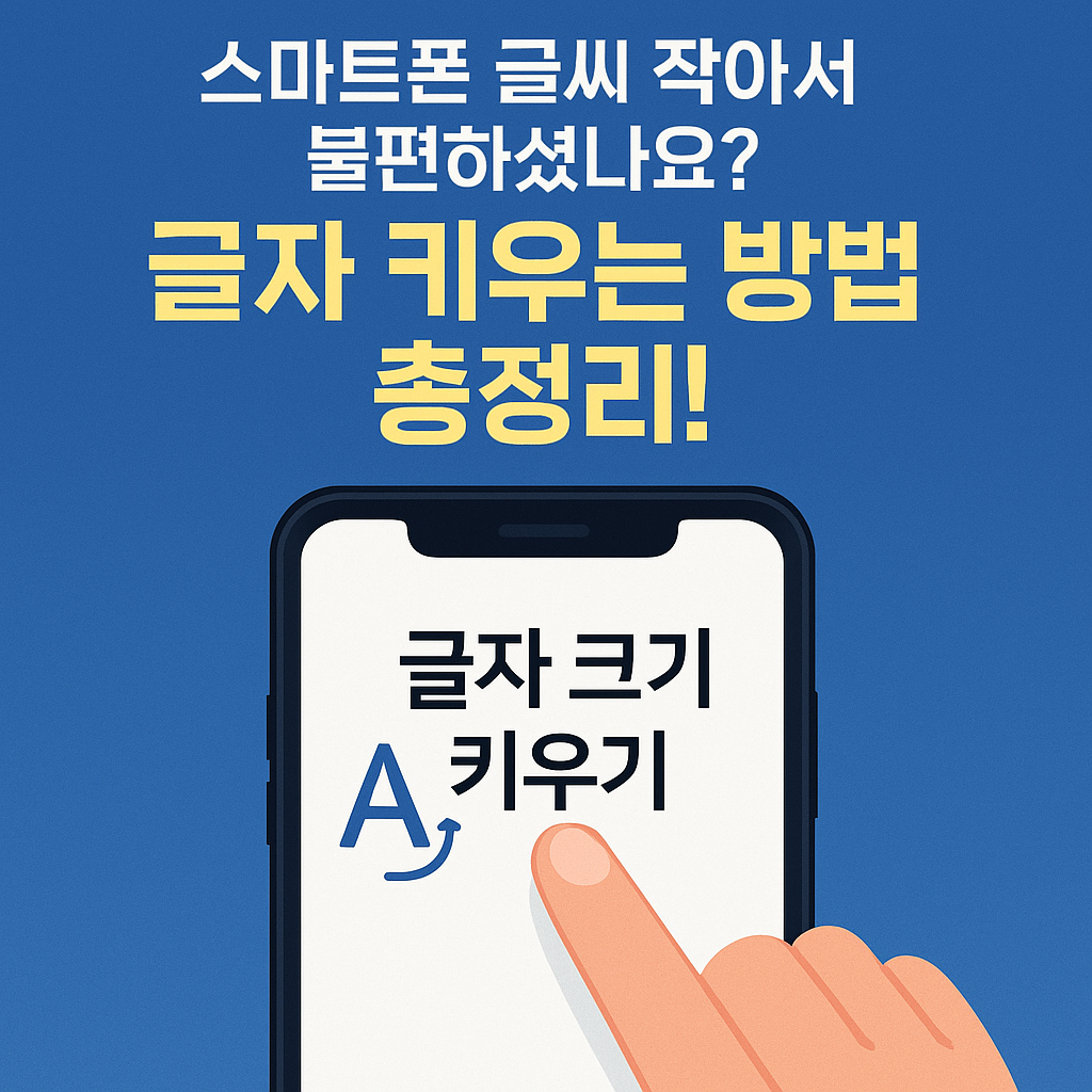 스마트폰 글씨 작아서 불편하셨나요? 글자 키우는 방법 총정리!