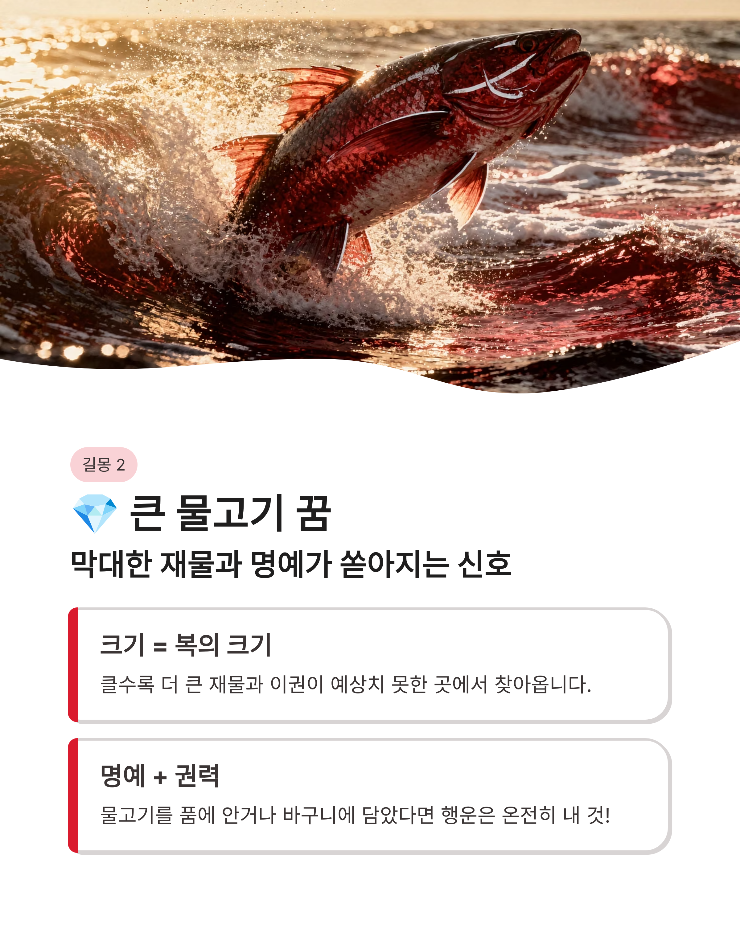 물고기 꿈 해몽 ❘ 잉어 잡는 큰 물고기 낚시하는 꿈, 태몽부터 재물운까지 대박 징조 완벽 풀이!