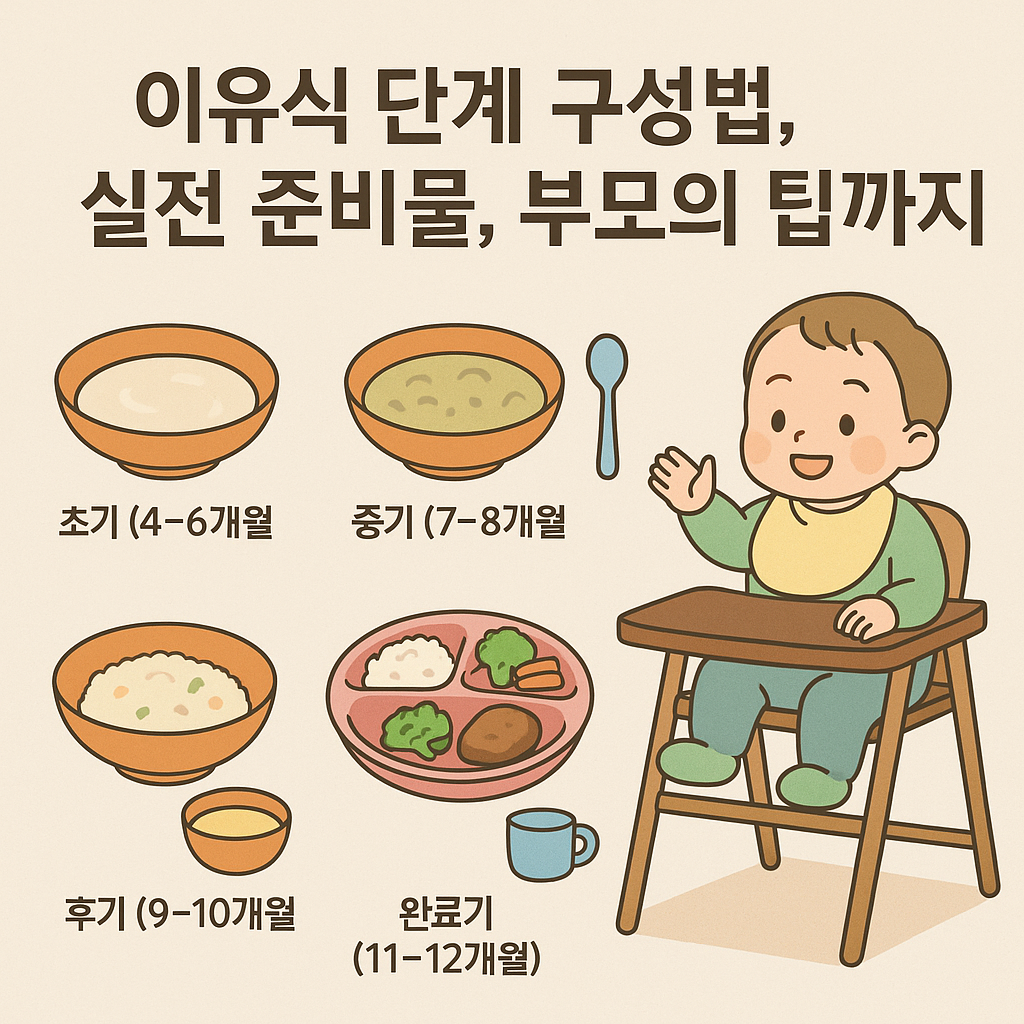 이유식 단계 구성법, 실전 준비물, 부모의 팁까지