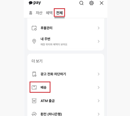 카카오 편의점 택배