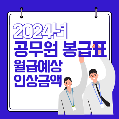 2024년 공무원 봉급표