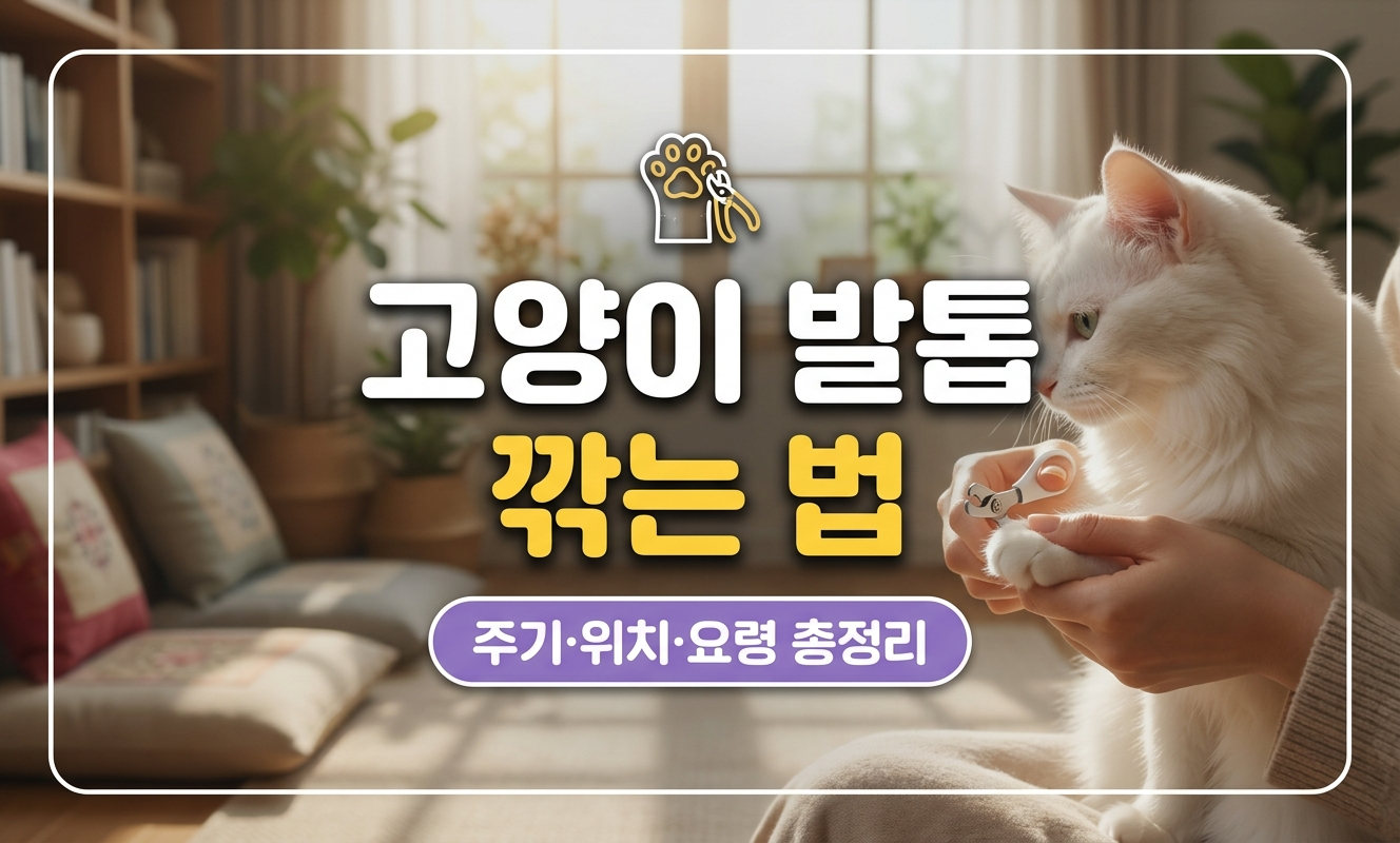 고양이 발톱을 깎아주는 집사의 손 대표 썸네일