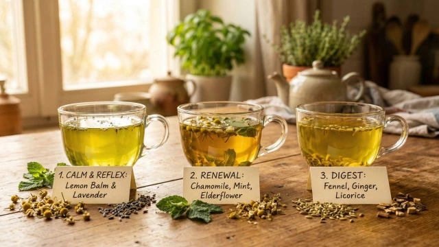 레몬밤 블렌딩 허브티 3가지 레시피 스피어민트 카모마일