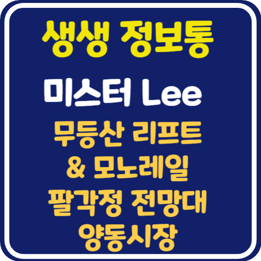 생생 정보통 광주 무등산 리프트&모노레일, 팔각정 전망대, 양동시장 정보 안내 : 미스터Lee