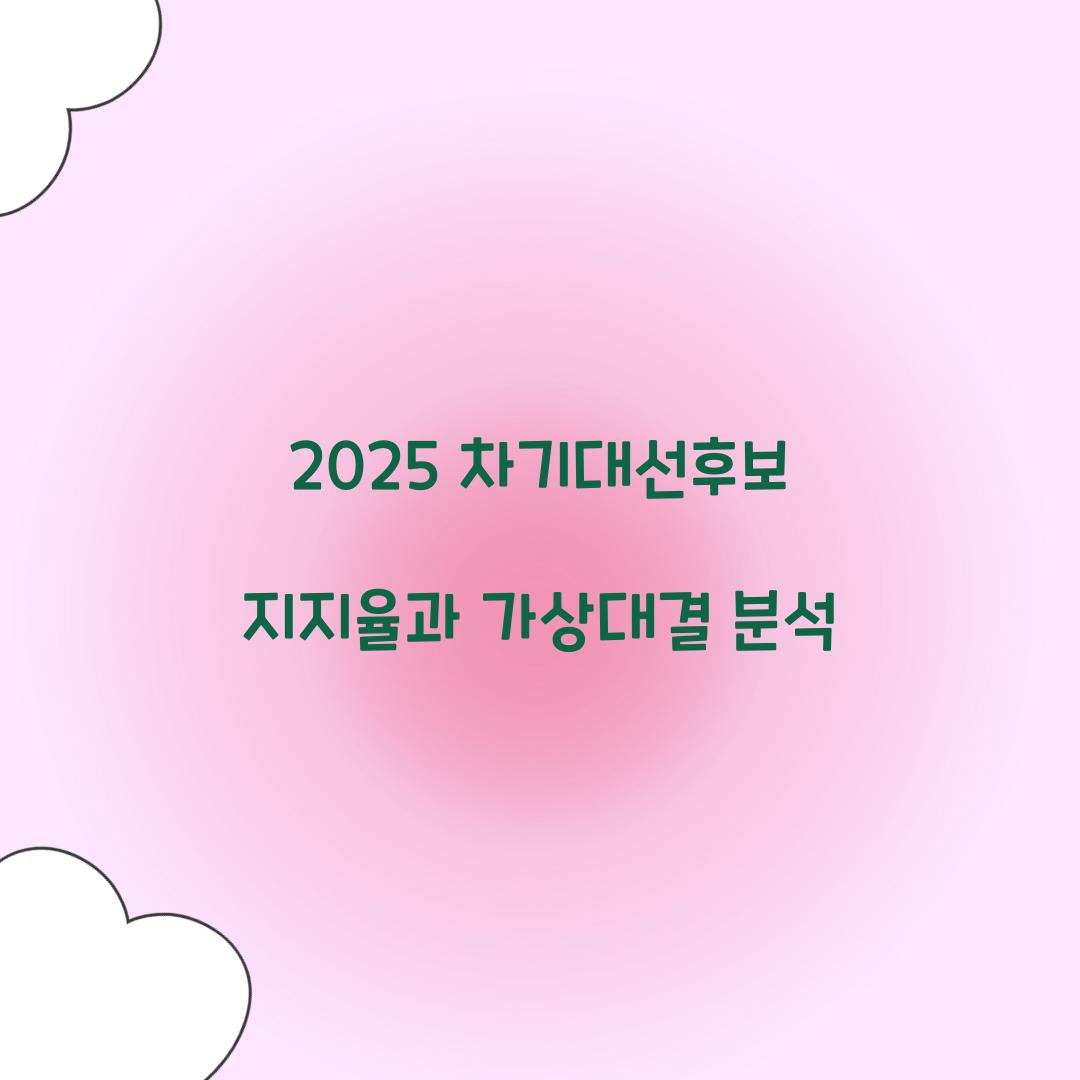 2025 차기대선후보