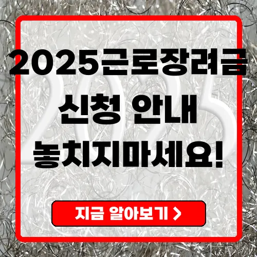 2025년 근로장려금 신청 안내