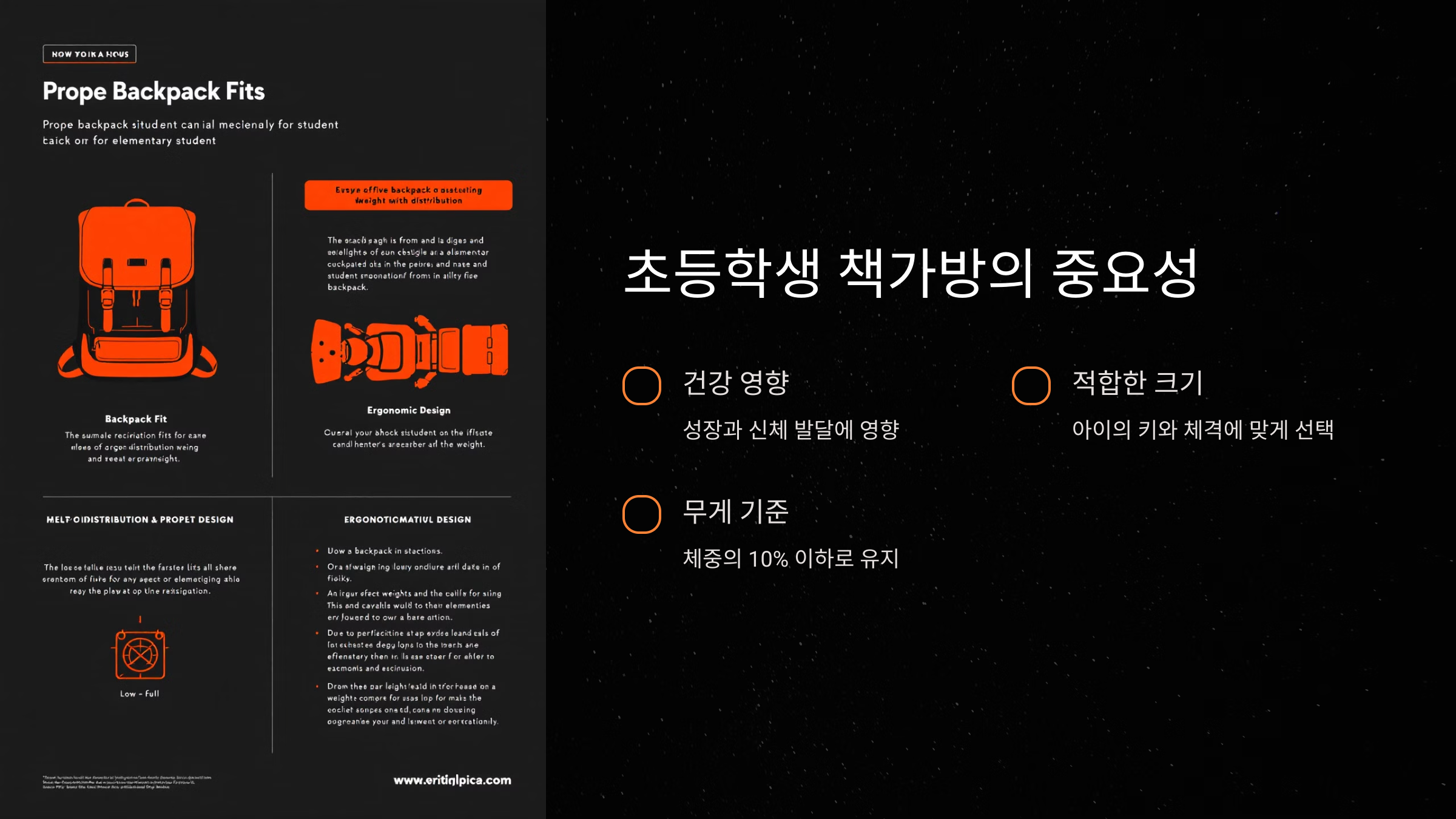 초등학생 책가방의 중요성