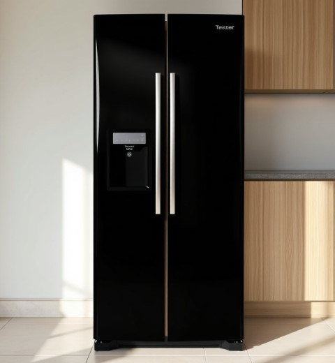 검은색 전기세 절약형 냉장고