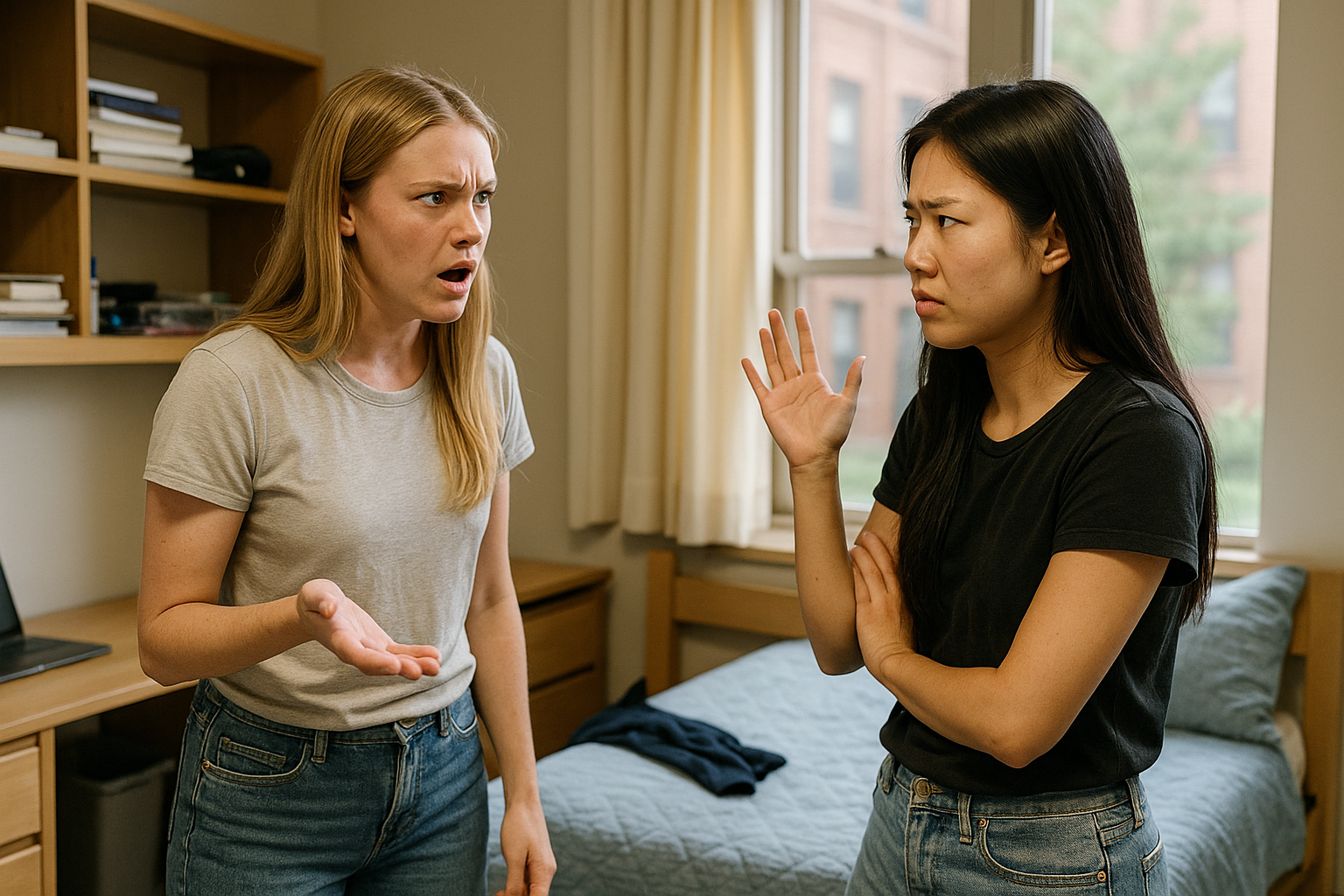 언쟁을 벌이는 두 사람