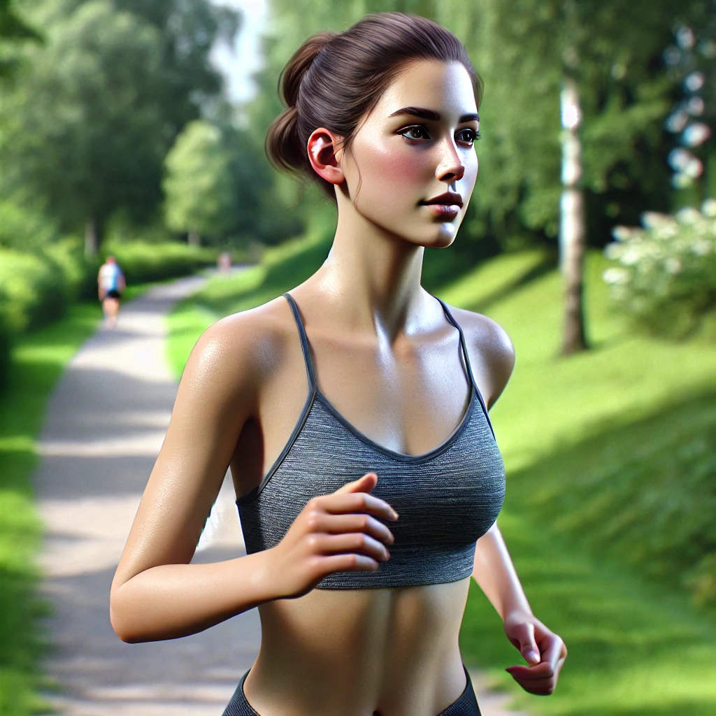 다이어트를-위해-조깅하고-있는-여자