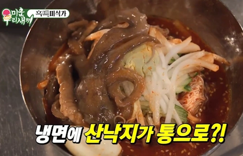 미우새 배성재 산낙지냉면