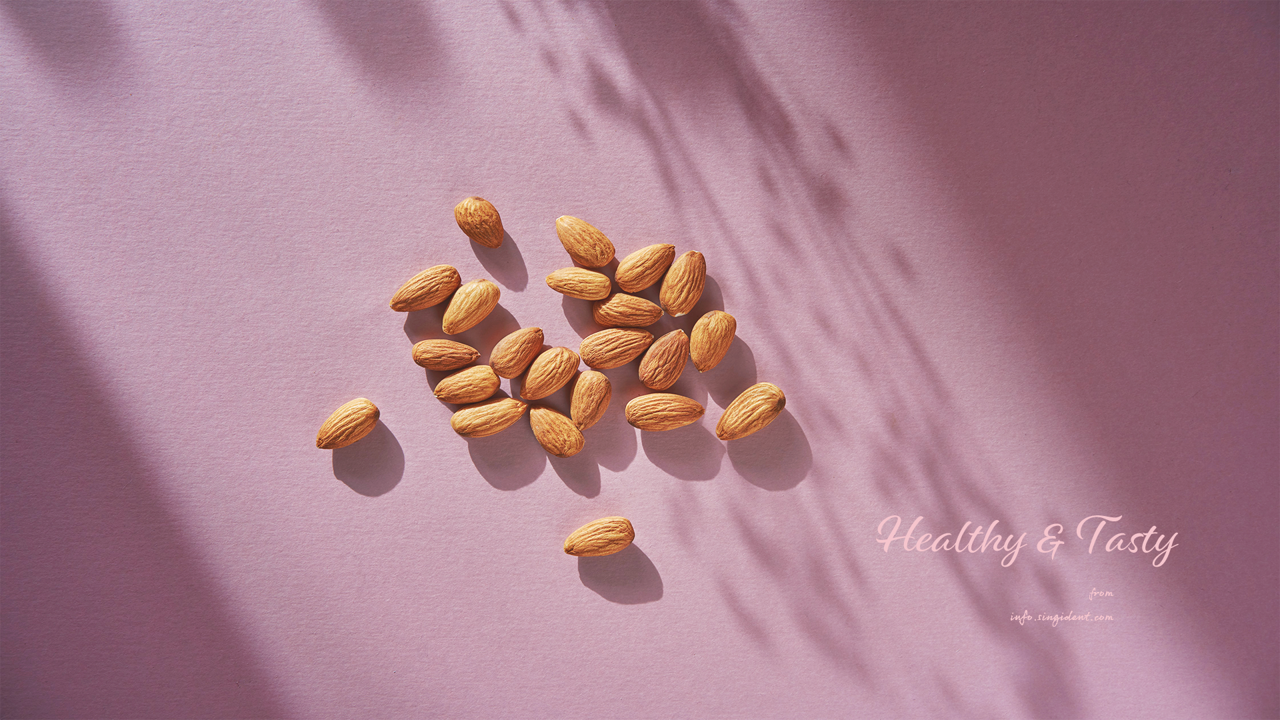 05 아몬드 C - Healthy and Tasty 갈색배경화면