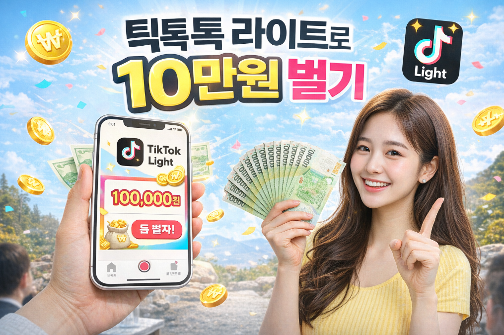 틱톡 라이트로 10만 원 버는 법