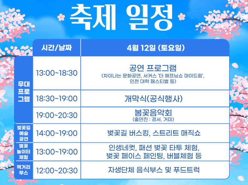 자유공원 벚꽃축제