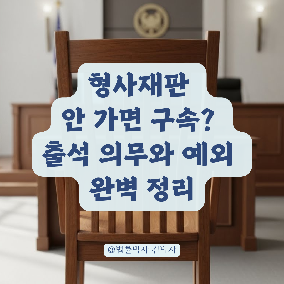 형사재판, 정말 안 가도 될까? 출석 예외 사유와 꼭 가야 하는 이유 총정리.