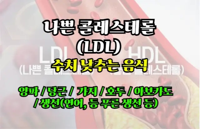 나쁜 콜레스테롤(LDL) 수치 낮추는 음식: 양파, 가지, 당근, 호두, 아보카도, 연어 등