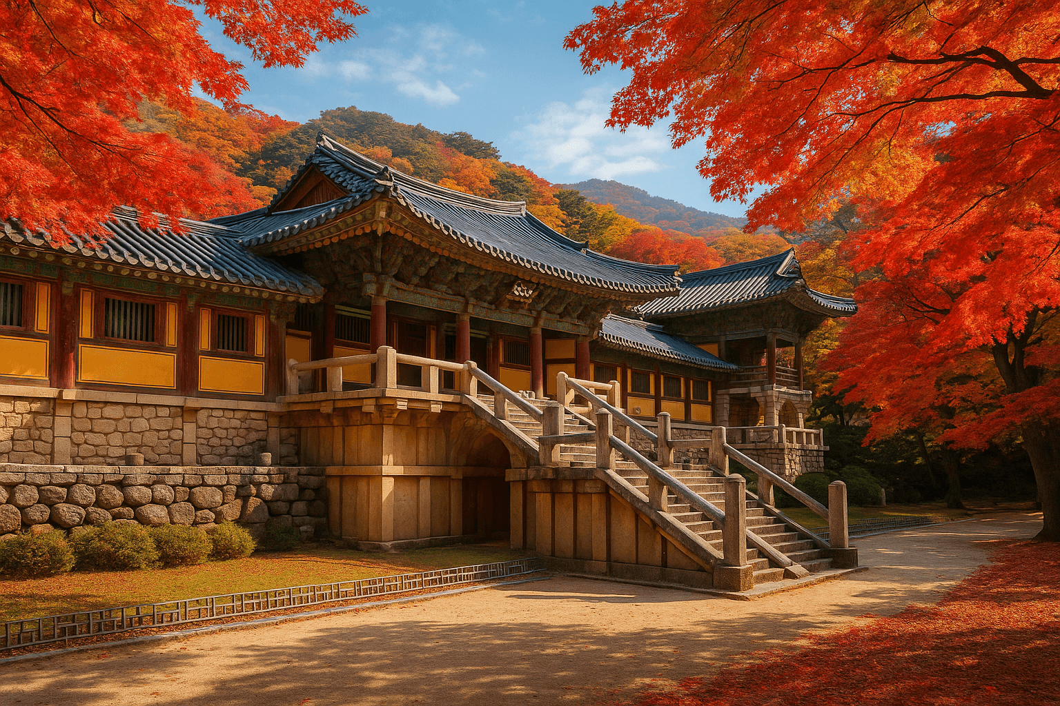 10월 가을의 불국사, 천년 고찰에서 만나는 경주의 단풍 풍경