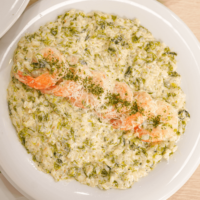 파래새우크림리조또