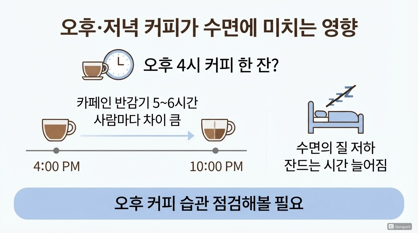 오후·저녁 커피가 수면과 건강에 미치는 영향