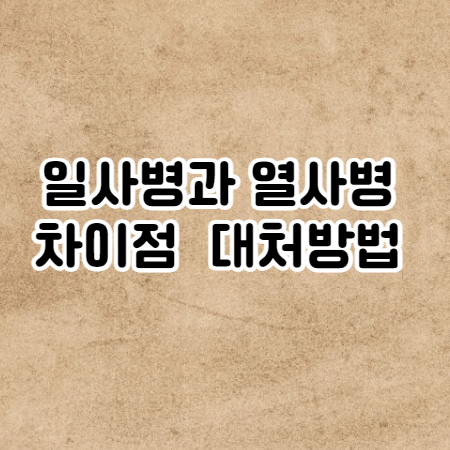 일사병과 열사병의 차이점 (일사병 응급대처방법 과 예방방법)
