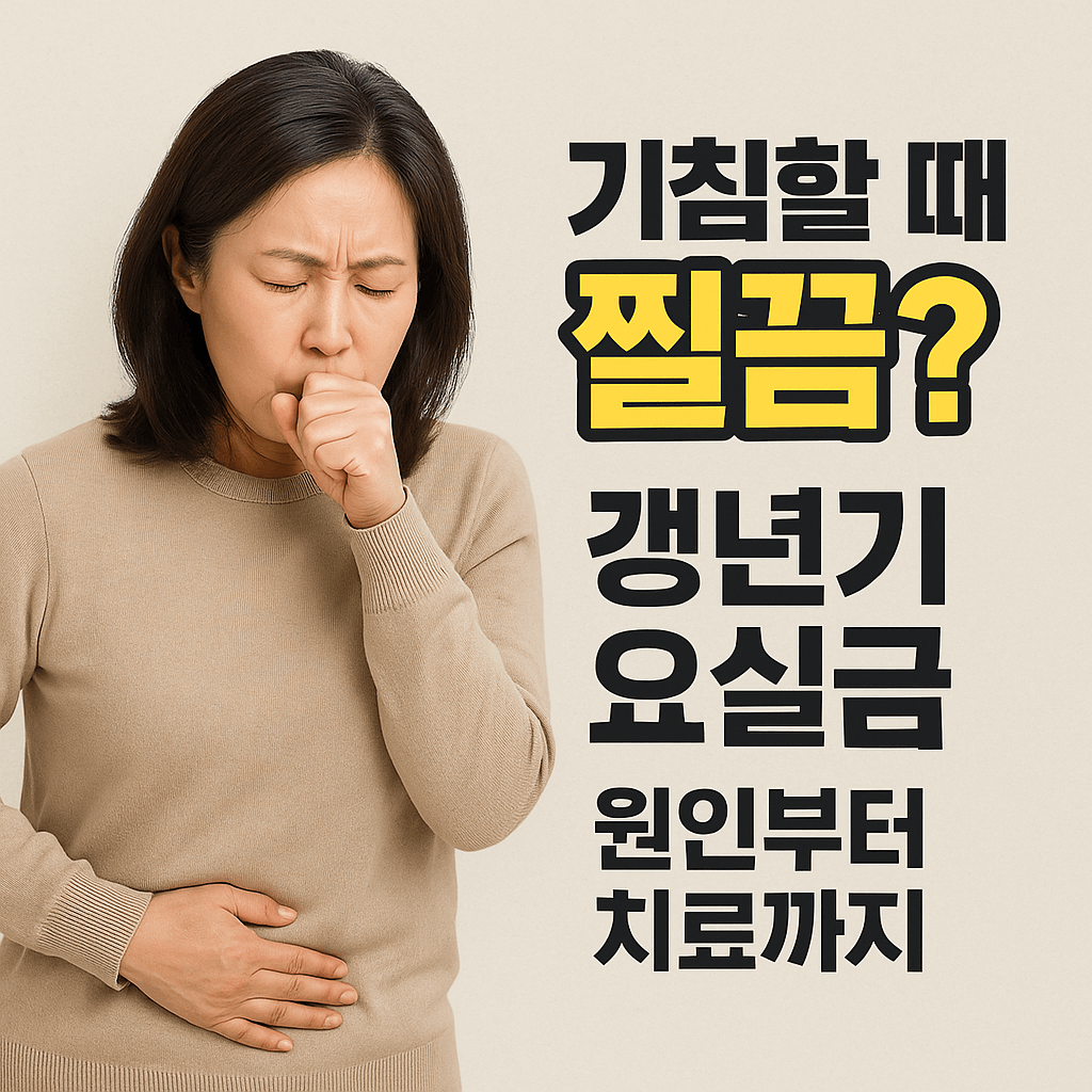기침할 때 찔끔? 갱년기 요실금, 원인부터 치료까지