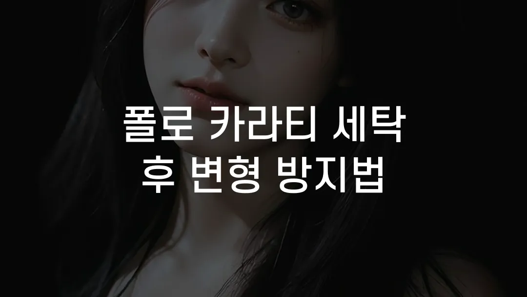 폴로 카라티 세탁 후 변형 방지법