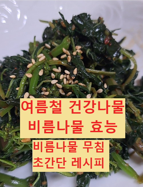 비름나물 여름 제철 음식 비름나물 초간단 무침 레시피 비름나물의 놀라운 효능