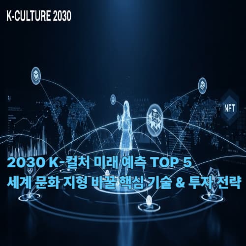 2030 K-컬처 미래 예측 TOP 5: 세계 문화 지형 바꿀 핵심 기술 & 투자 전략