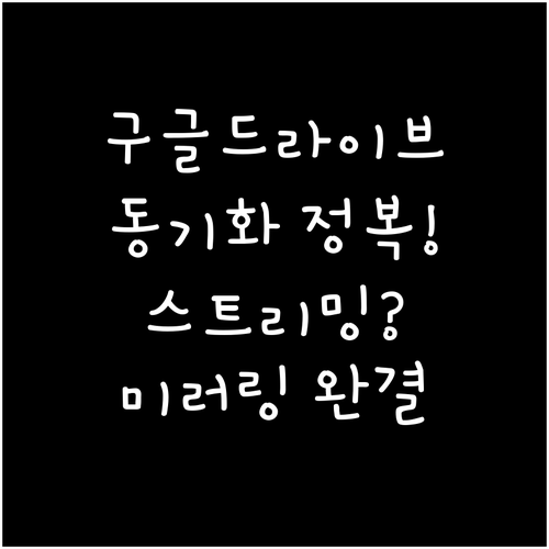 Google 드라이브 PC 버전 설치..