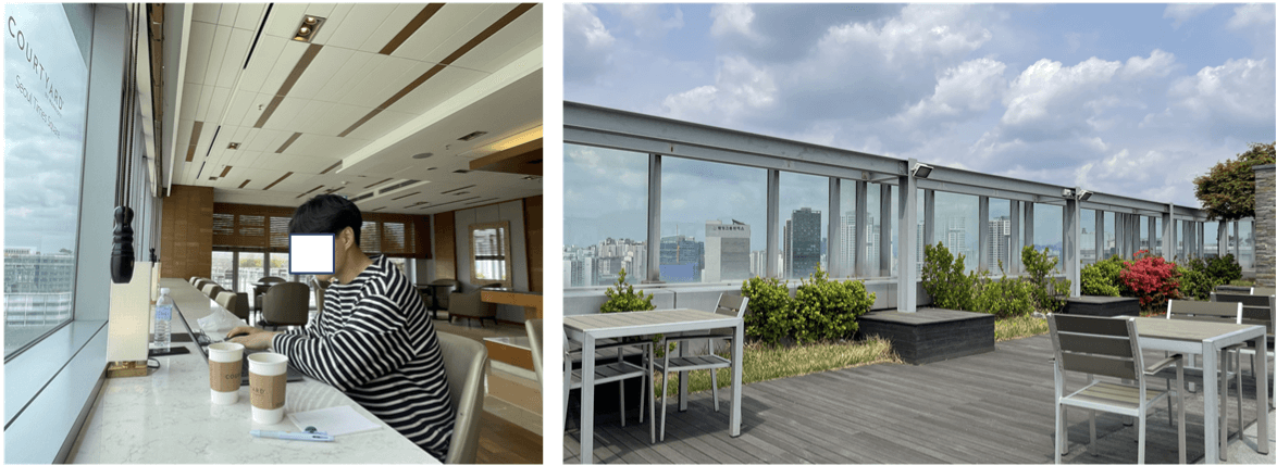 메리어트-호텔-라운지-내부-및-외부