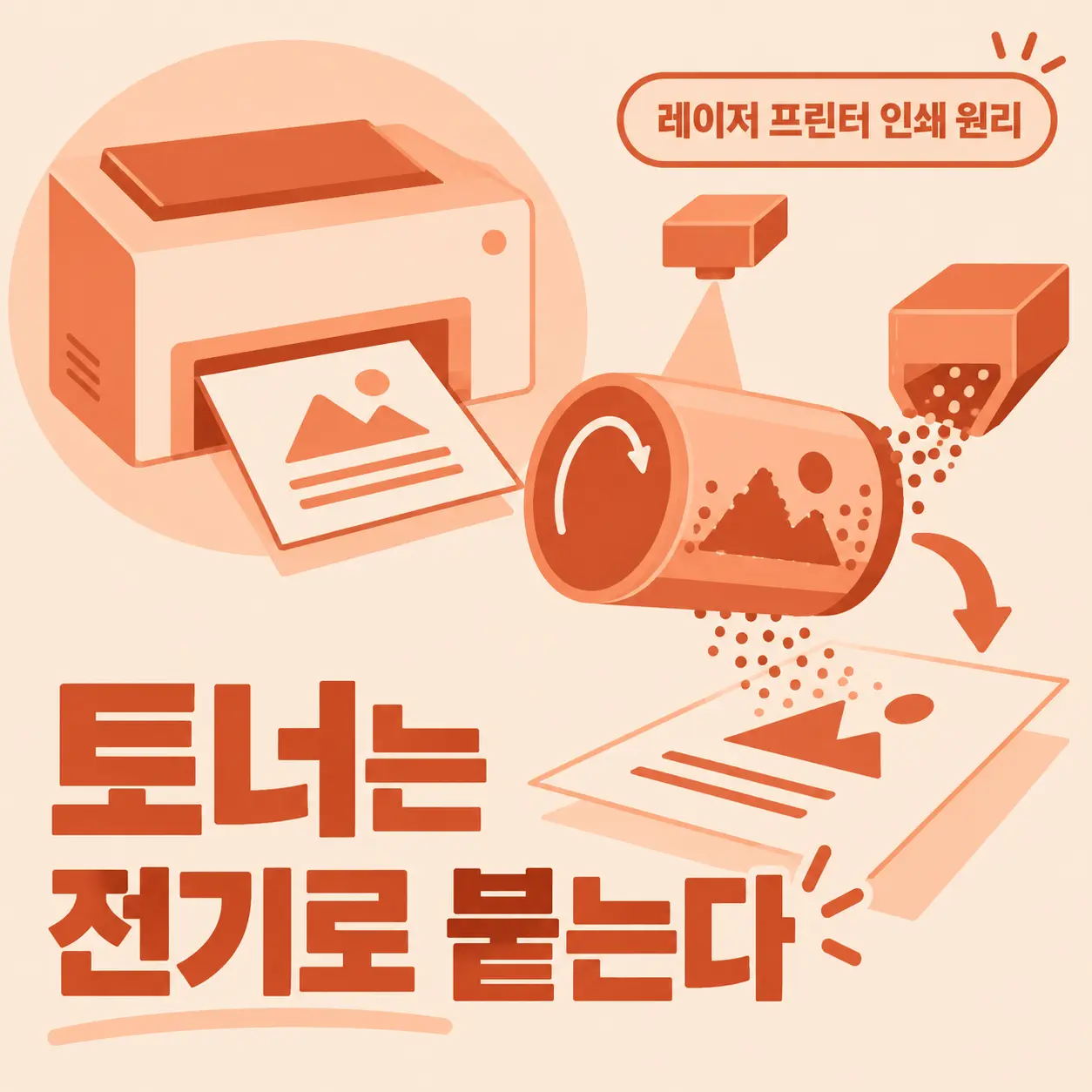 레이저 프린터는 왜 정전기를 사용할까? 토너가 붙는 원리로 이해하기