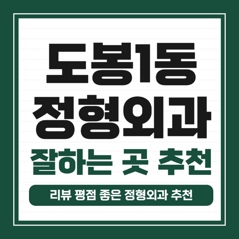 도봉구 도봉1동 정형외과 전문의 유명하고 잘하는 곳 추천 TOP 5