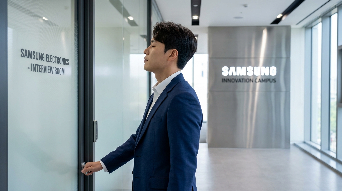 삼성전자 최종 합격을 위한 3단계 면접 정복 가이드 및 압박 질문 대응 시나리오