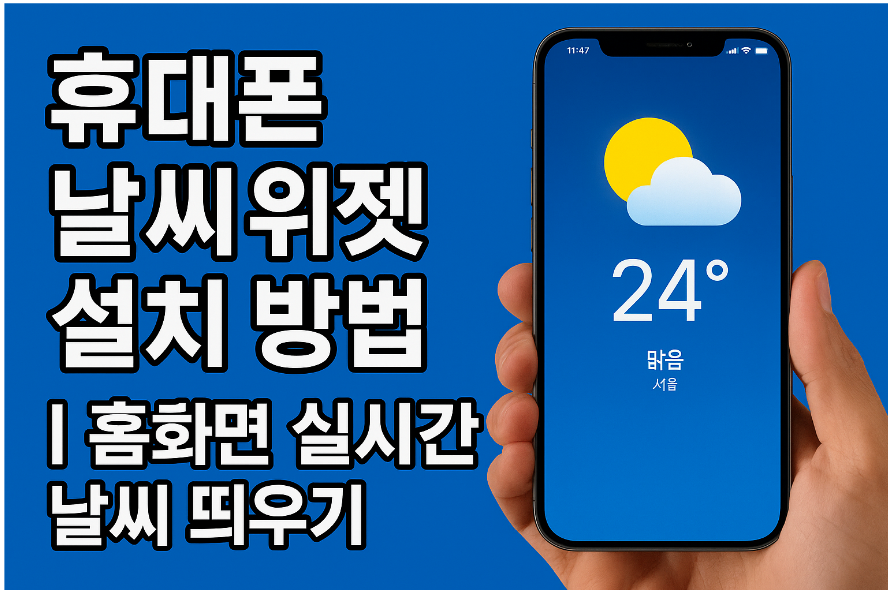 휴대폰 바탕화면 날씨 위젯 설치 방법 ❘ 홈화면 실시간 날씨 띄우기