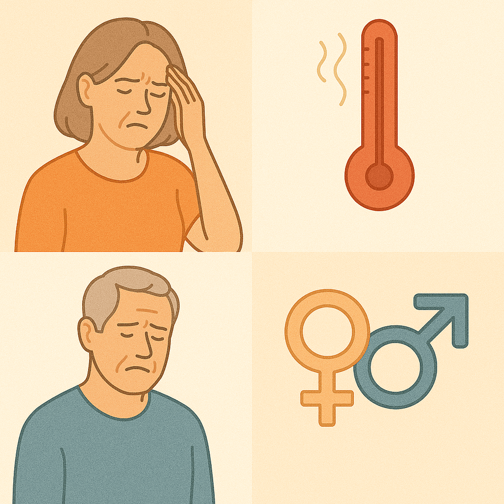 최신 건강이슈! 남녀 갱년기 (증상, 차이, 극복법)