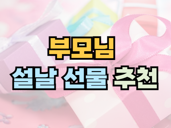 부모님 설 선물