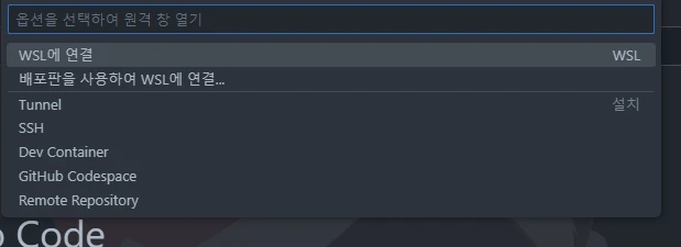 WSL에 연결