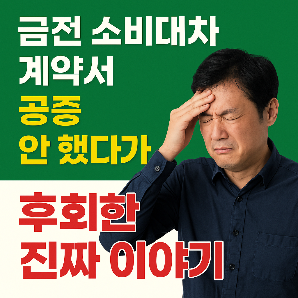 금전소비대차 계약서, 공증 안 했다가 후회한 진짜 이야기