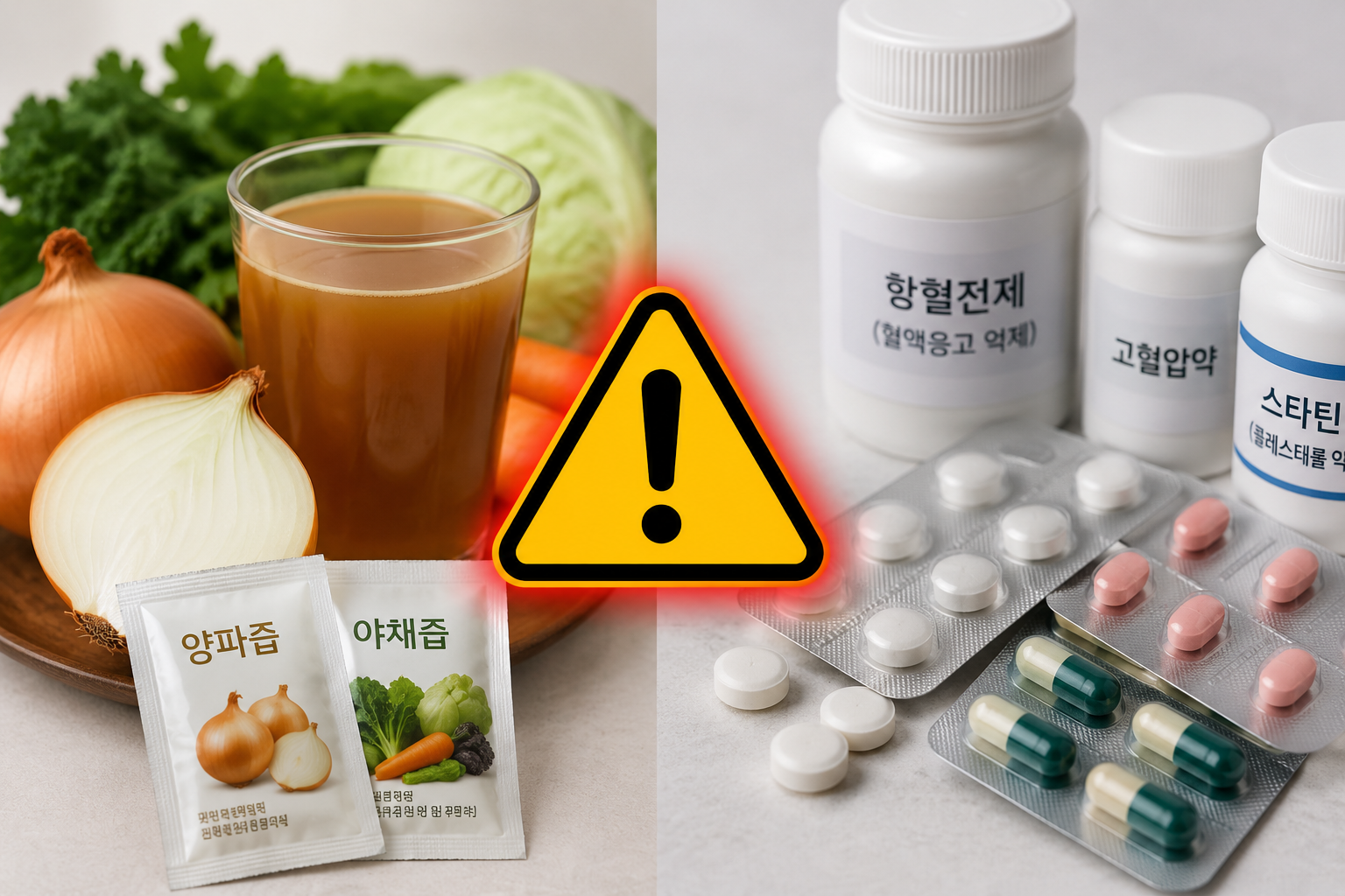 약 복용 중 채소즙·양파즙이 위험한 이유 이미지