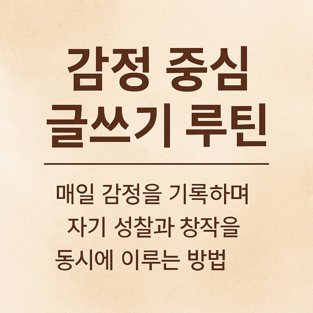 감정일기 쓰는 법과 심리치유에 도움이 되는 글쓰기 루틴 소개