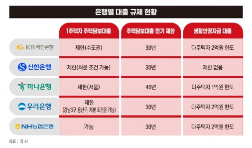 은행별 대출 규제 현황