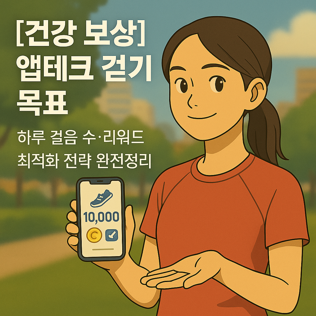 [건강 보상] 앱테크 걷기 목표 ｜ 하루 걸음 수·리워드 최적화 전략 완전정리